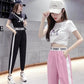 Fashion Slim Ins Spring and Summer Casual Sports Bottoming Nine-point Pants Female Korean Students Loose