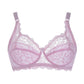 Lace Bra Ultra-thin Sexy Ladies No Sponge Comfortable Underwear Gather and Close Breast Bra Large Size Bra Sexy Underwear