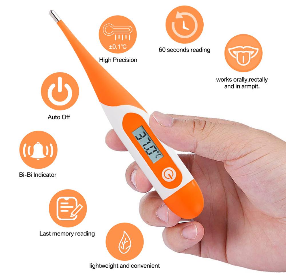 Digital Medical Thermometer Accurate Fast Readings-Oral and Rectal Thermometer for Baby Adult