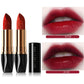 Cherry cow blood red lipstick does not fade, compact and portable moisturizer not easy to discolor