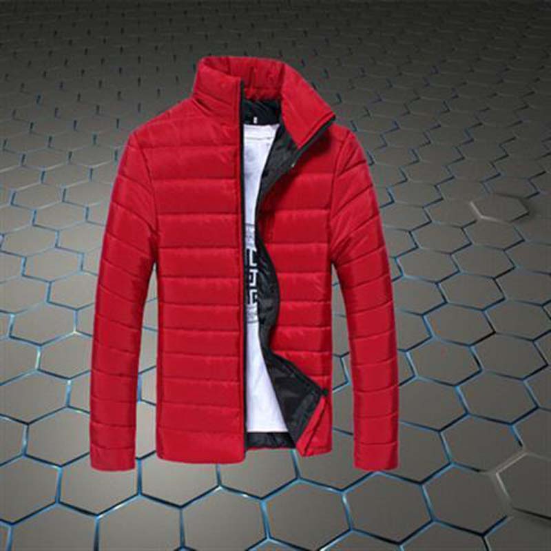 Men's Hooded Windproof Cotton Down Jackets Zipper Long Sleeve Outwear Men Casual Cotton Warm Jacket