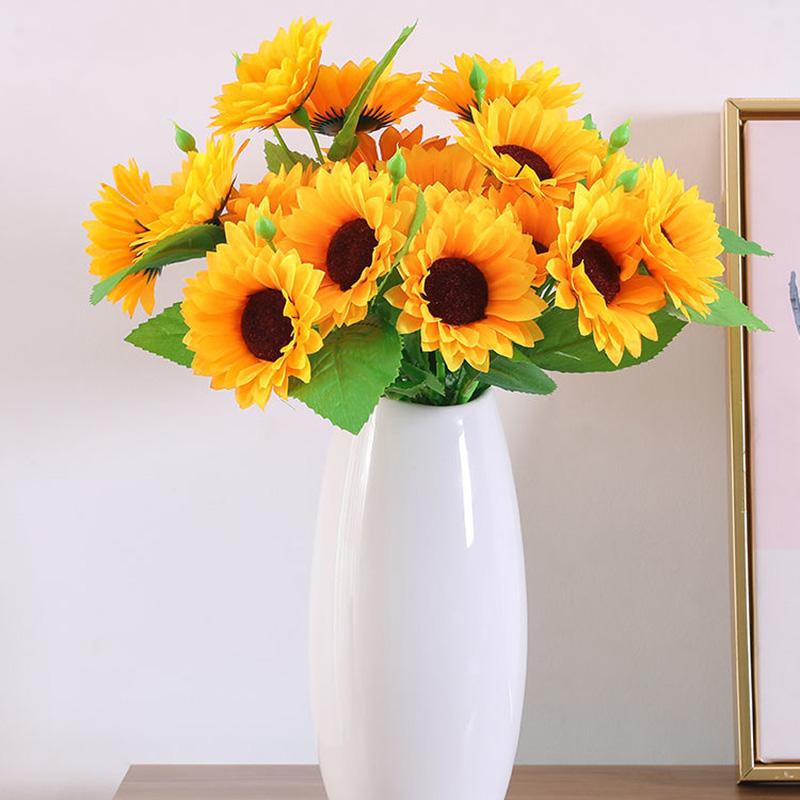 Sunflower Simulation Flower Sunflower Hand Bouquet Fake Flower Bouquet Picnic Photo Props Decorations Home Decoration