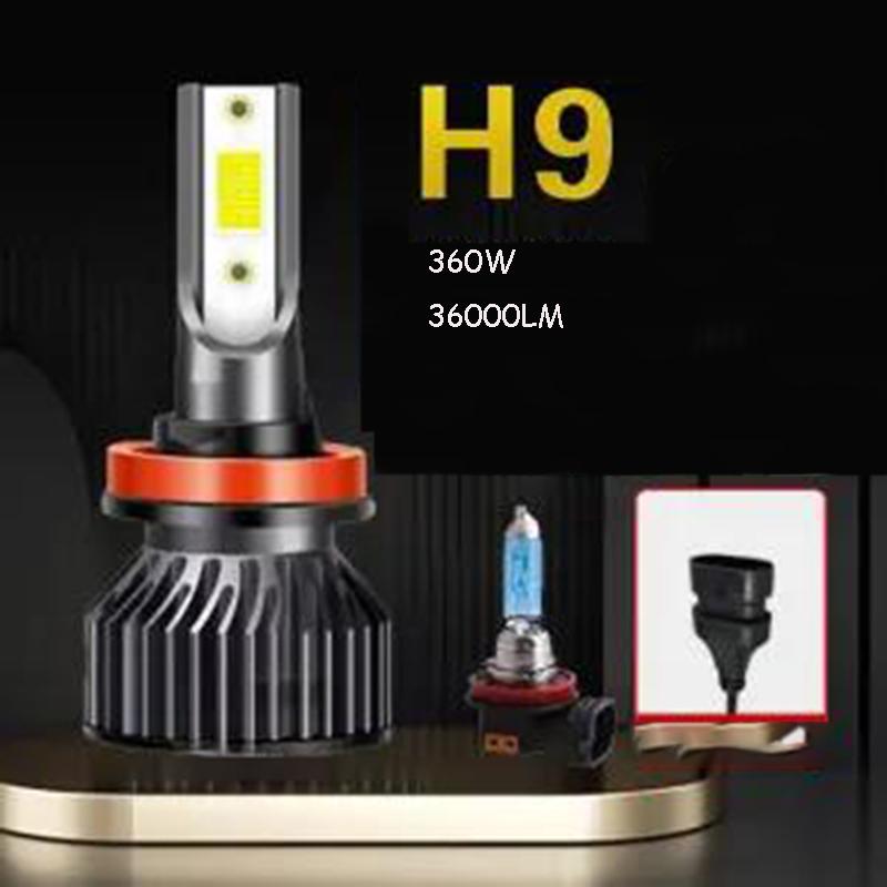 Car Led Headlight H7 Super Bright H4 Far and Near Integrated Strong Light H1 H3 H11 9005 9006 Far and Near Laser Bubble Headlight 12V24V 360W