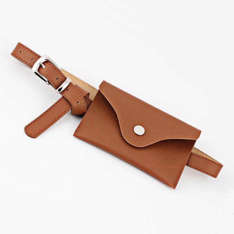 Fashion women leather waist bag mini mobile phone bag big waist belt belt pu belt