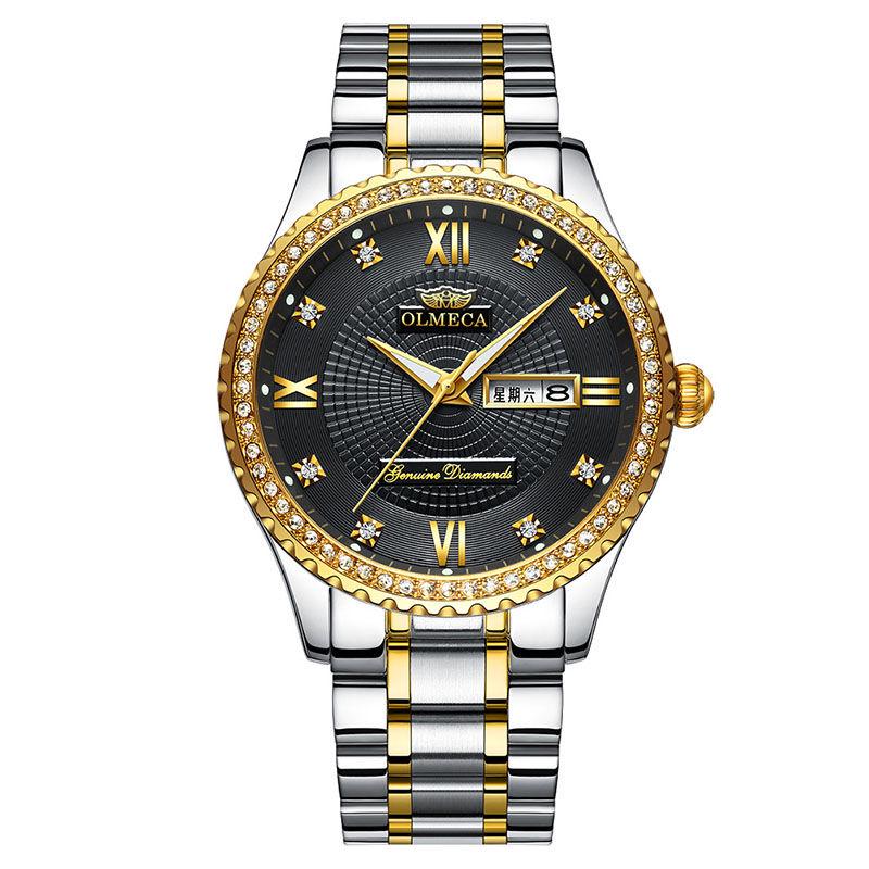 Men Rotating Outer Ring Mechanical Watches Waterproof Automatic Auto Date Luminous Watch