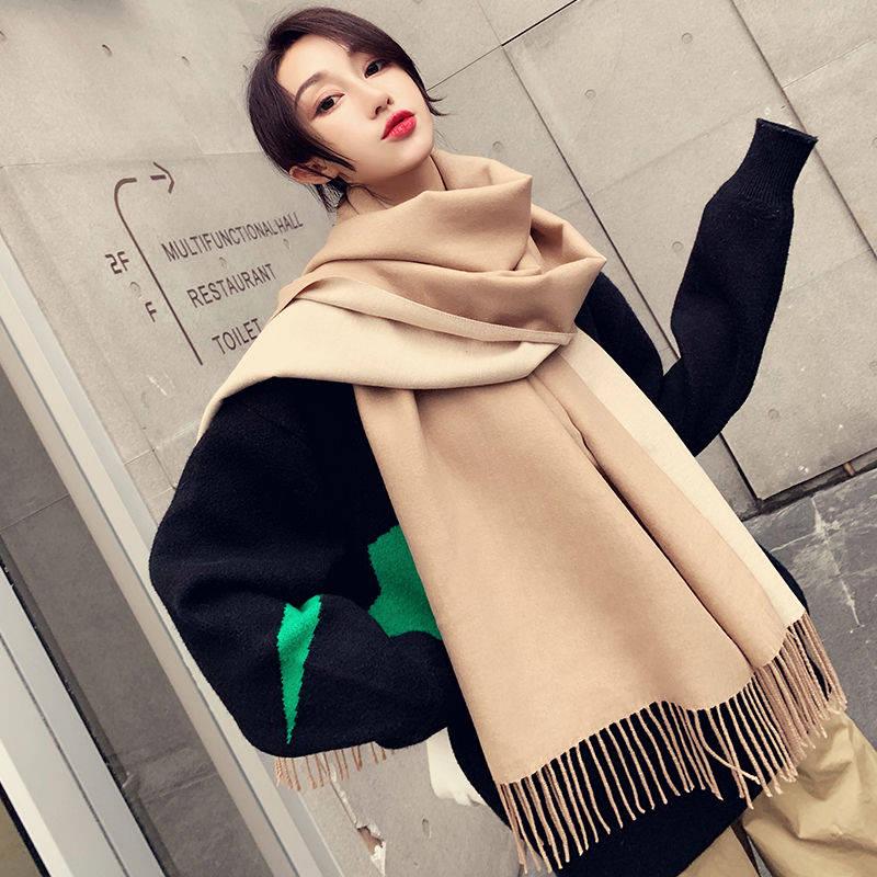 Wool Winter Scarf Women Scarves Solid Luxury Autumn Fashion Scarf Shawl for Ladies Wrap