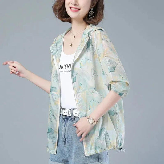 Sun Protection Clothing Women Summer 2021 Mothers Thin Sun Protection Shirt UV Protection Short Coat