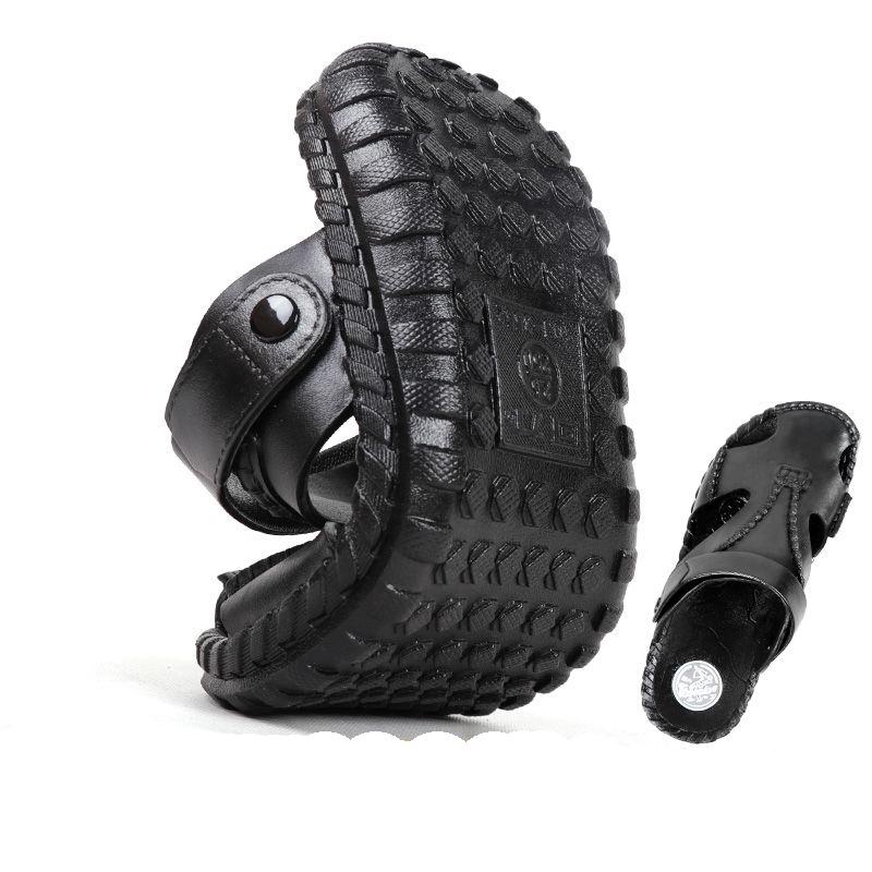 Sandals Men's Summer Men's Slippers Men's Baotou New Men's Slippers Beach Shoes Casual Sandals Men Outdoor Sandals Graffiti Slippers Velcro Slippers