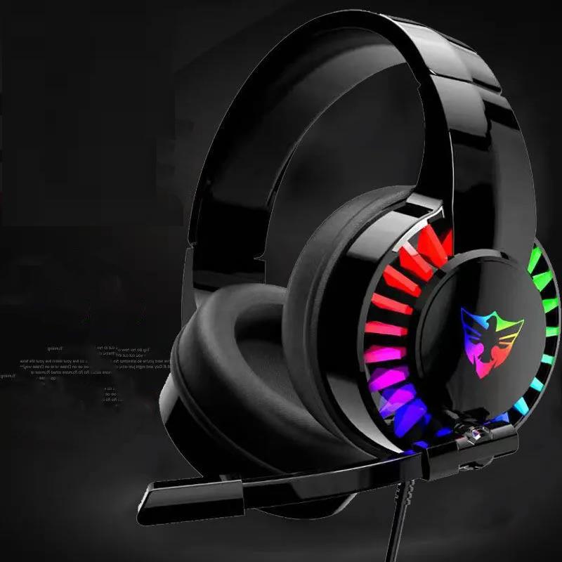 USB7.1 Gaming Headset Head-mounted Luminous Desktop Computer Mobile Phone Subwoofer Vibrating Headset