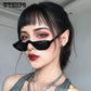 WTEMPO Trend Sunglasses Retro Letter Round Frame Sunglasses Versatile Sunglasses