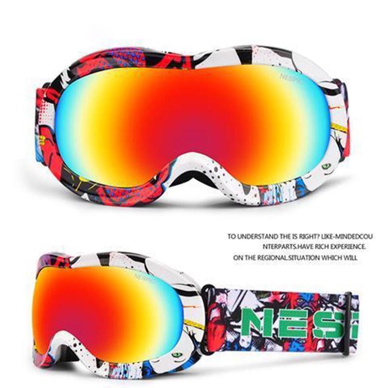 Children's Ski Goggles Men and Women Double Anti-fog Outdoor Mountaineering Snow Skiing Goggles 3-14 Years Old