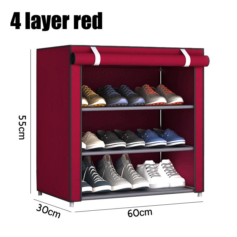 3/4/5/6 Layer Shoes Shelf Easy Assembled Shoe Rack Cabinet Shoe Organizer Stand Holder Home Shoe Box