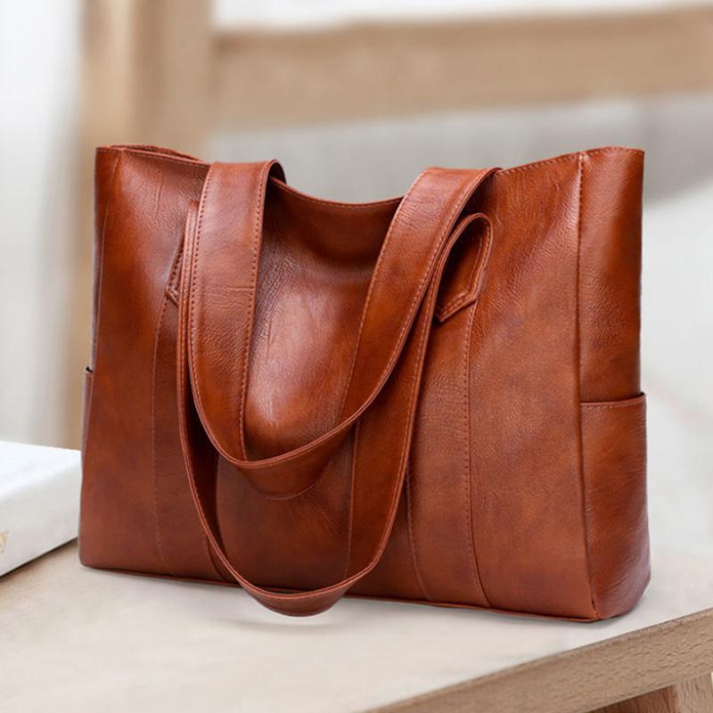 Leather Texture Ladies Bag Fashion Trend All-match Handbag Elegant Shoulder Simple Shopping Bag