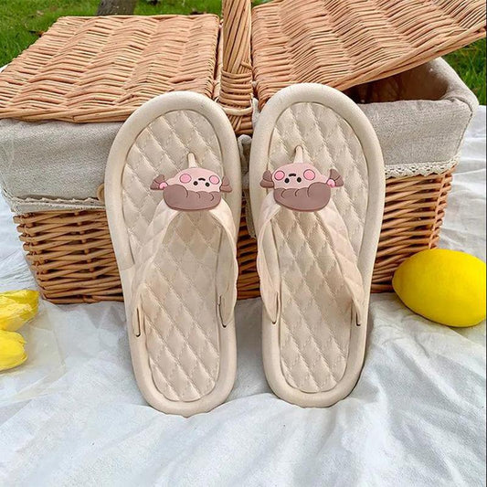 Flip-flops Female Cute Cartoon Girls Wear Non-slip Beach Beach Sandals Summer Sandals Outside Their Hearts
