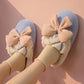 Cute Bowknot Cotton Slippers Keep Warm and Comfortable In Autumn and Winter Indoor Non-slip