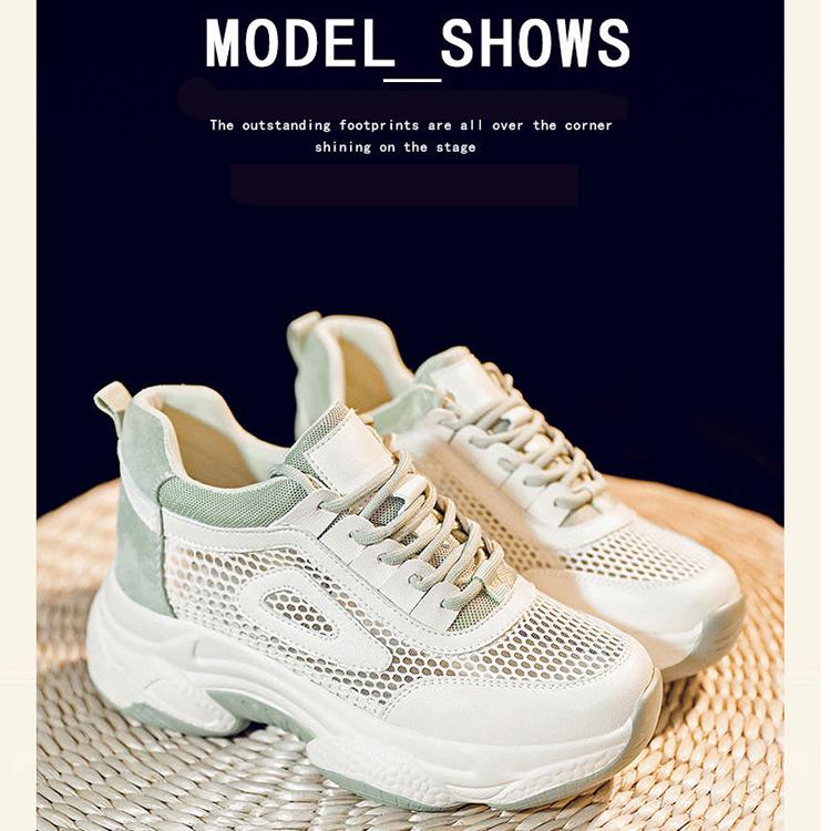 Women Sports Casual Shoes 2020 Summer Platform Sneakers Woman Increased Mesh Breathable Chunky Shoes
