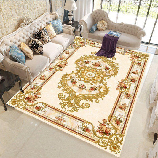 European-style Living Room Carpet Coffee Table Blanket Simple Modern Home Bedroom Room Full of Sofa Floor Mats Can Be Machine Washable Custom