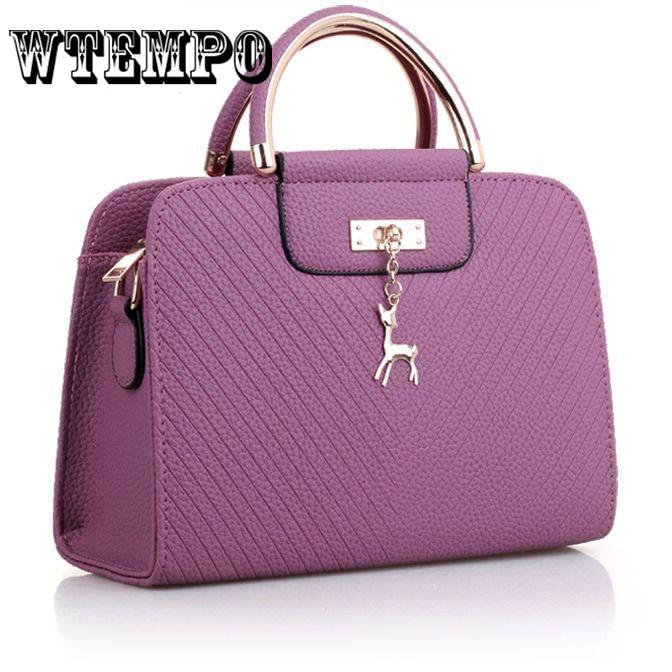 Female Deer Pendant Handbag Fashion Women Shoulder Bag Large Capacity Crossbody Messenger