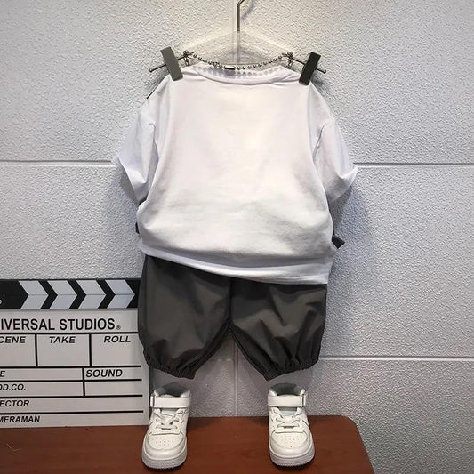 Childrens Suits Baby Suit 3Pcs Set Kids Baby Boys Business Suit Solid Shirt+Vast+Pants Set for Boys for Formal Party
