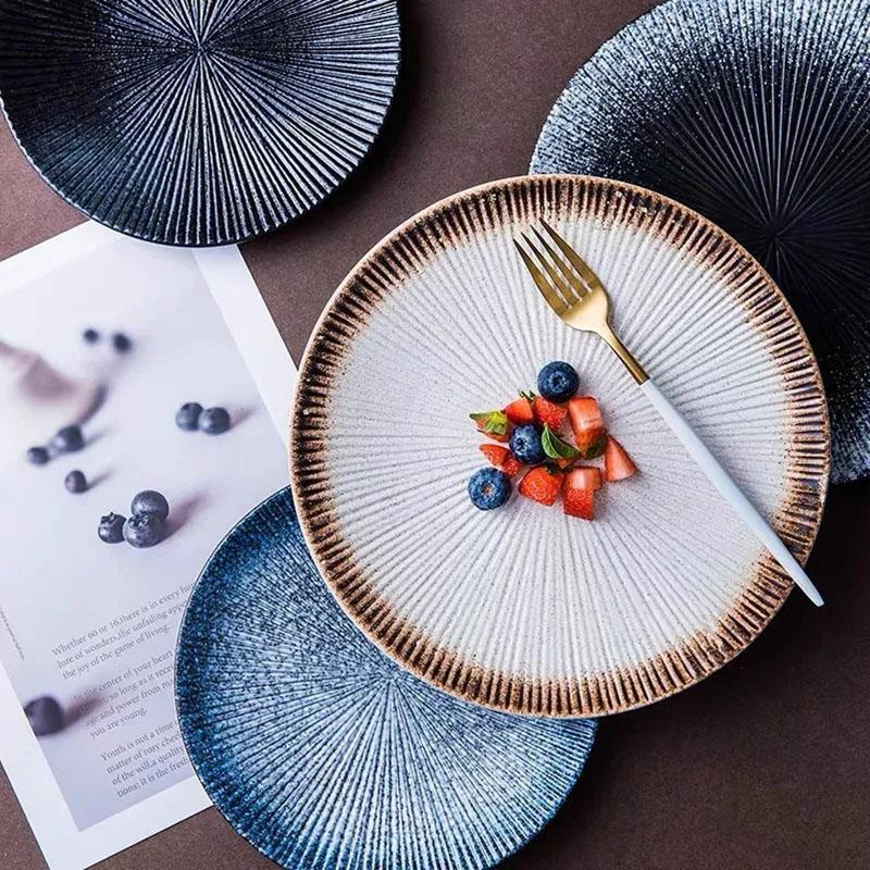 Steak Plate Household Ceramic Western Food Plate Japanese Plate Creative Dinner Plate Dish Western Tableware