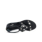 Women's Summer Sandals Cowhide Open Toe Rivet Zipper Sandals Girls Beach Shoes Home Outdoor Casual Shoes