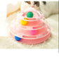 Pet Cat Toy Funny Cat Turntable Cat Supplies Pet Training Amusement Plate Interactive Toys Cat Turntable Intellectual Track Tower Funny Toy