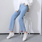 Women's Jeans High Waist Slim Straight Leg Pants Spring Students Korean Loose Slim Wide Leg Pants