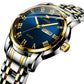 Men Mechanical Watch Skeleton Business Luminous Waterproof Watch