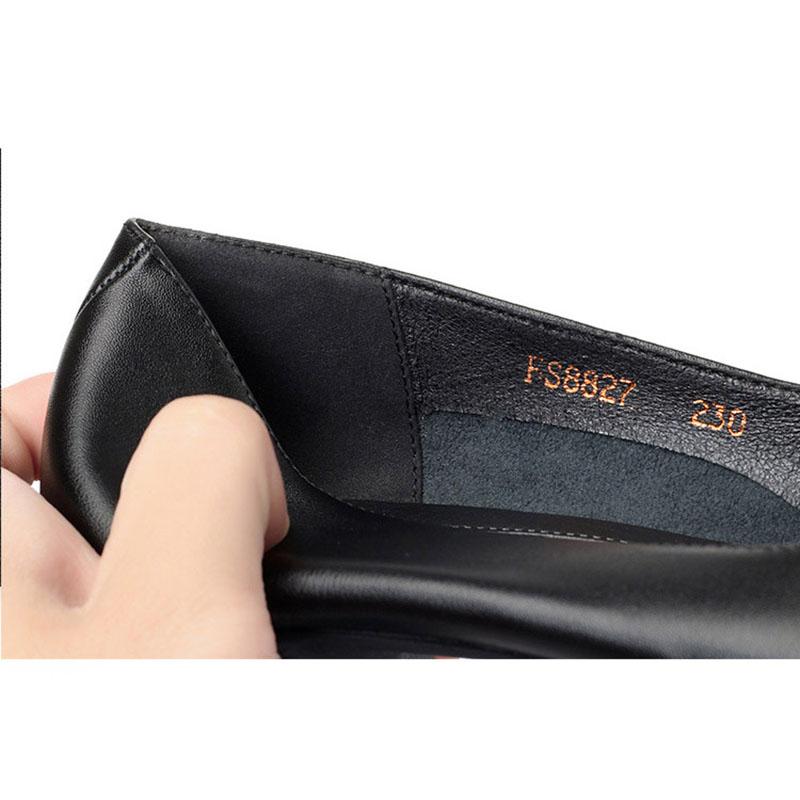 Soft Leather Work Shoes Soft Bottom Comfortable with Four Seasons Single Shoes Women Thick with Anti-skid Shoes