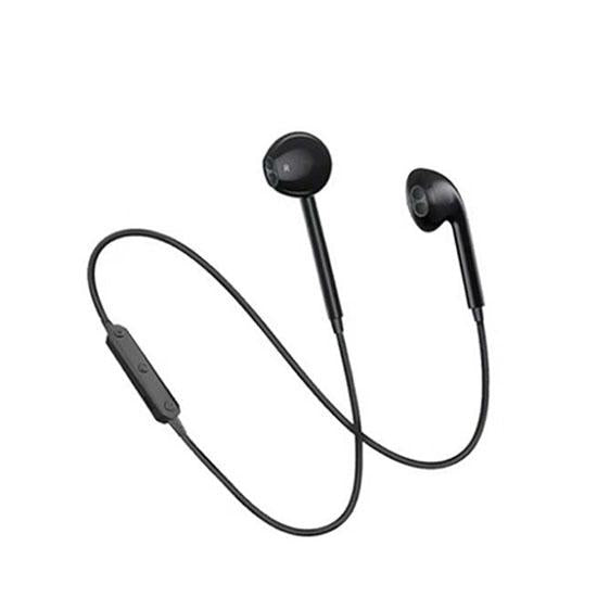 Sports Bluetooth 5.0 Headset Metal Magnetic Wireless Double Bass In-ear Lug Silicone