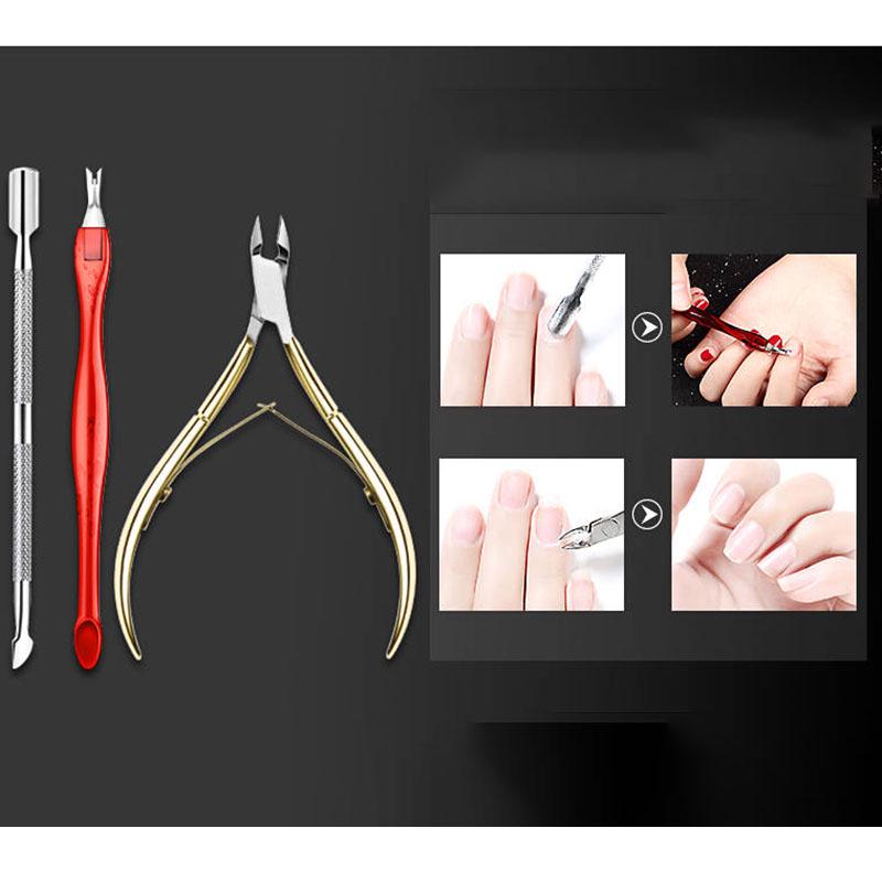Nail Tools kit Manicure Set Nail Polish Remover cotton Cuticle Pusher polisher Nails care tool set