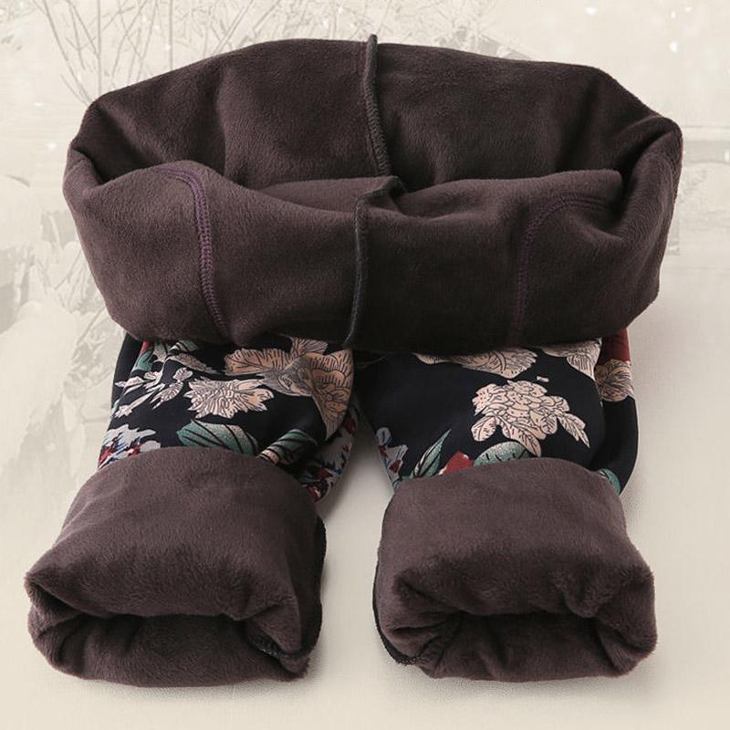 Winter Plus Velvet Thickening Outer Wear Leggings Mother Pants Plus Size Women's Cotton Trousers High Waist Slimming Warm Pants