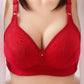 Large Size Bra Full Cup Thin Section No Steel Ring Anti-sagging Breasts Gathered Adjustable Lace Sexy and Comfortable Anti-glare Bra