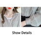 Striped Shirt Women's Spring Fake Two-piece Printed Loose All-match Long-sleeved Blouses