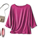Ascetic Goddess Temperament Silky Nude Stretch Satin Double Sided Smooth Fabric Women's Commuter Top