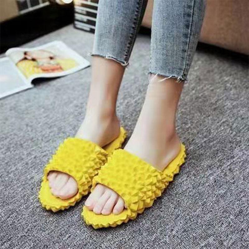 Unisex Durian Home Slippers Bathroom Shoes Summer Casual Shoes Women's Sandals and Slippers Beach Shoes Soft-soled Sandals and Slippers