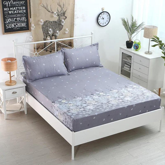 Mattress Cover Printed Non-slip Fit Sheet Queen Size Bed Mattress Cover Dust Cover