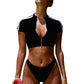 Zipper Sports Swimsuit Women Two Pieces Women 'S Swimming Suit Swimsuits Bathing Suit High Waist