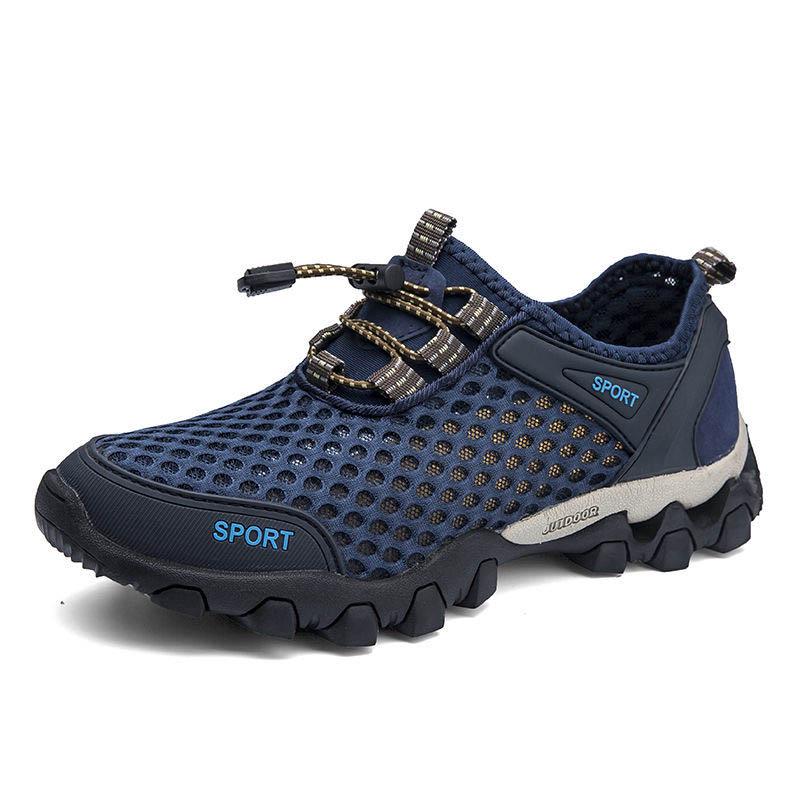 Plus Size 38-46 Summer Men Sneakers Hiking Shoes Lightweight Breathable Basketball Running Shoes Deodorant Mesh Shoes