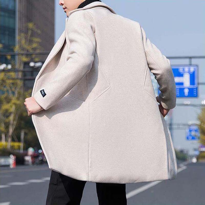 2021 Autumn and Winter Jacket Men's Thick Warm Coat Mid-length Casual Windbreaker