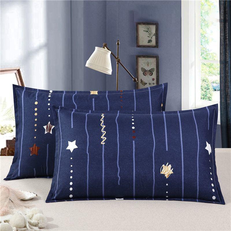 Two Pieces of Genuine Household Low Pillows with Zipper Removable and Washable Pillow Core One Adult Student Single Pillow Set, Free Pillowcase