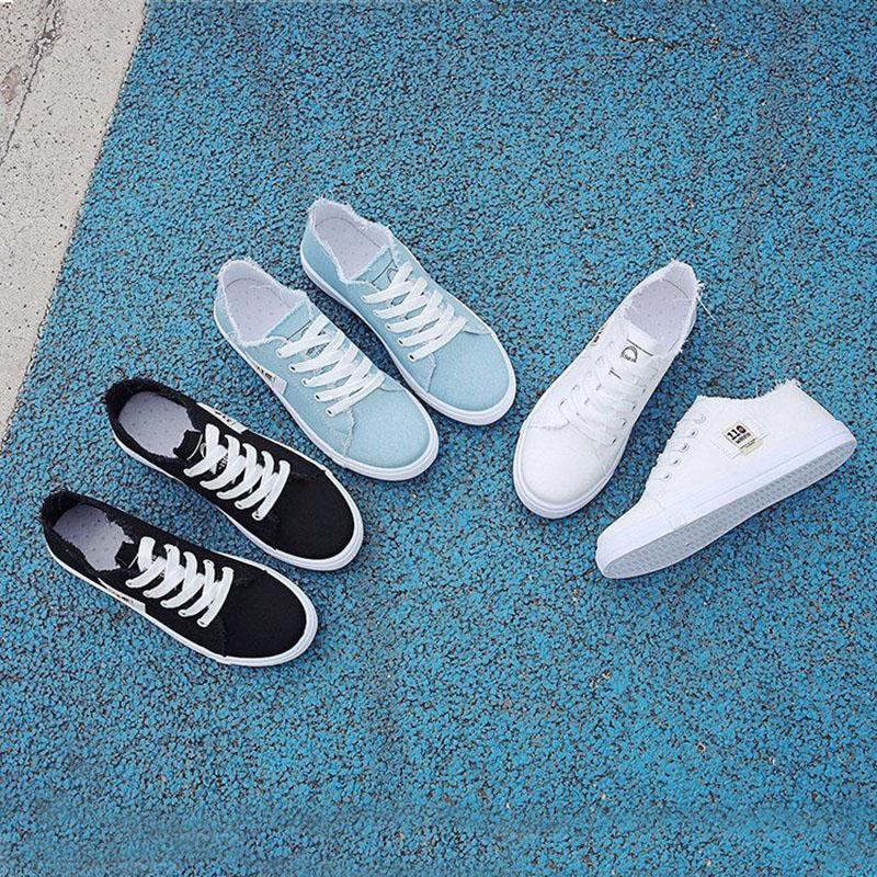 White Canvas Women's Shoes Sneakers Board Shoes Korean Spring Summer Autumn Casual Shoes