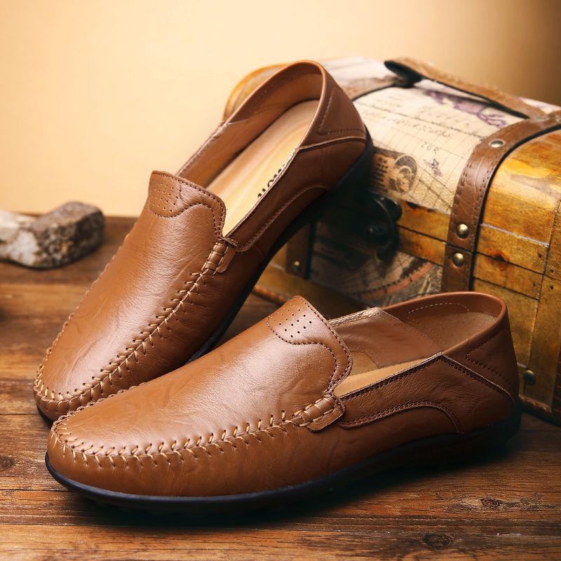 Soft Soles and Soft Leather Breathable Shoes for Men, Casual Shoes with Comfortable Shoes for Men