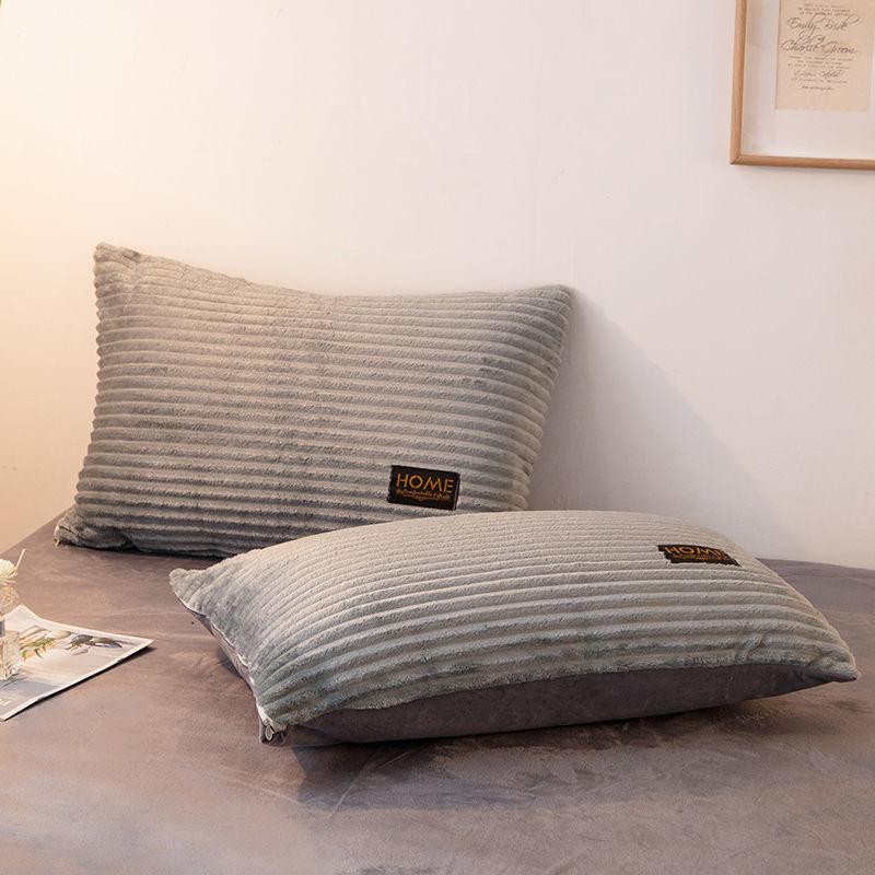 Winter Coral Velvet Pillowcase Double-sided Magic Velvet Pillowcase Thickened Warmth Single Velvet Pillowcase Set