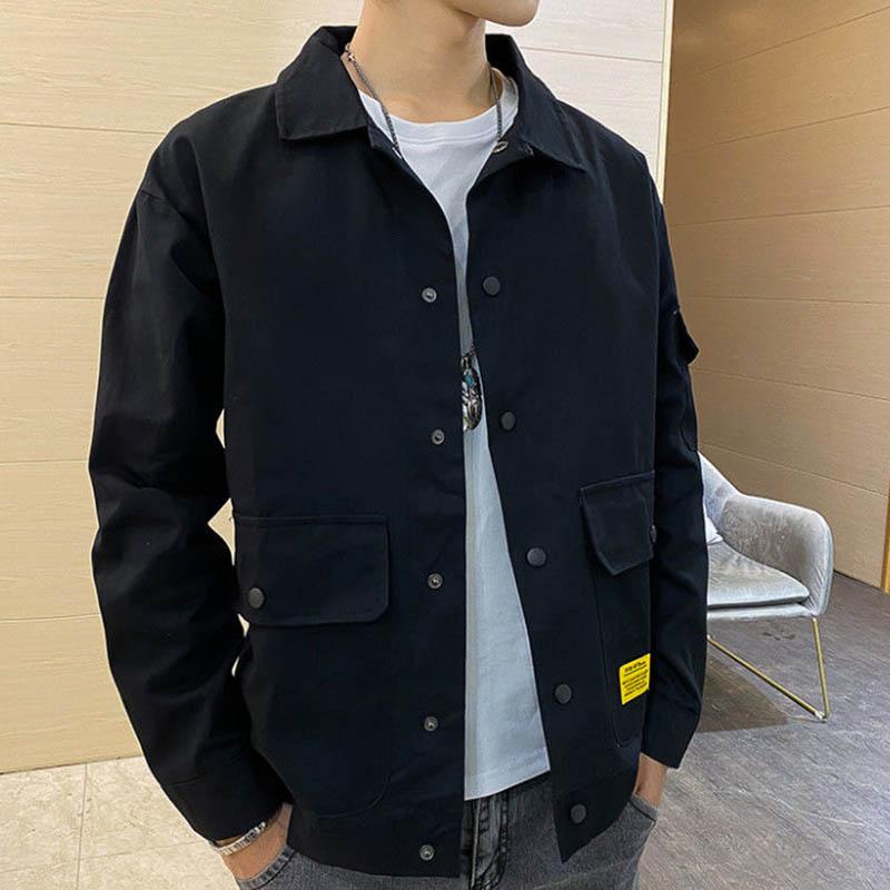 Men's Casual Clothes Spring and Autumn Jacket Men's Autumn Korean Trend Tooling Jacket Student Wear Spring and Autumn Clothes