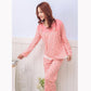 Women's Long Sleeve Floral Printing Pajamas Set Middle-aged Mom Sweet Loose Thin Home Wear Two-piece Set Spring Autumn Round Neck Pajamas Set