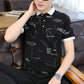 Summer Men's Short-sleeved T-shirt Lapel Cotton    Shirt Youth Trend Men's Clothing