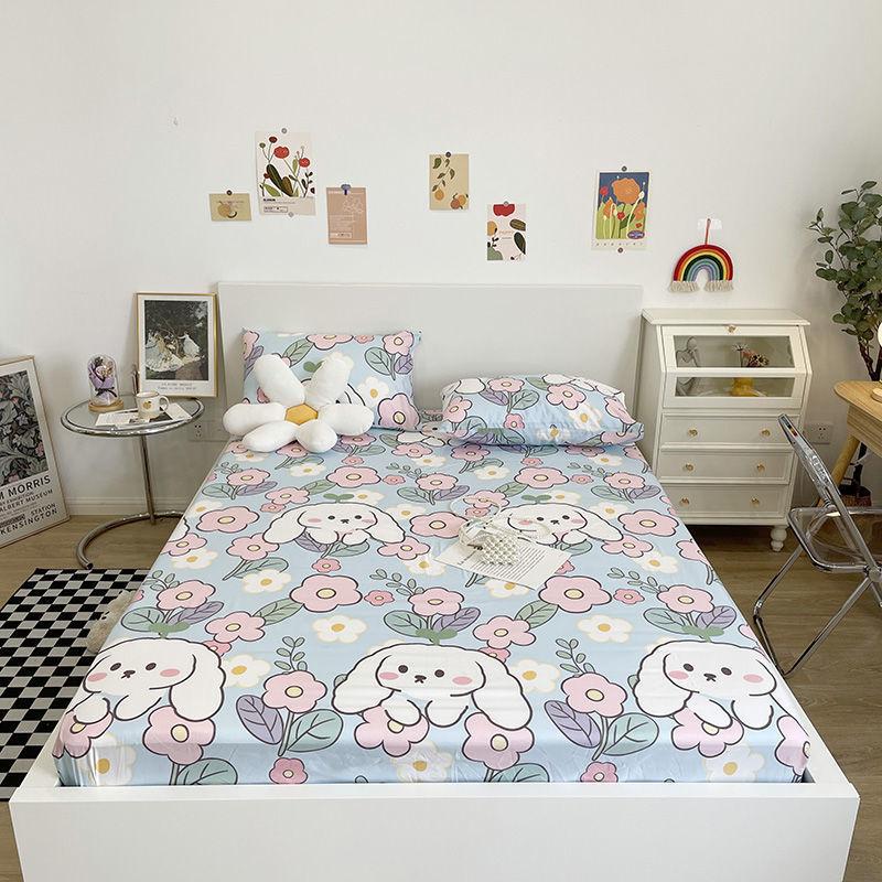 Cartoon Cotton Mattress Cover One-piece All-inclusive Non-slip Mattress Protection Dust Cover