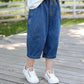 Children's Clothing Boys Cropped Jeans Clothes Children Boys Casual Denim Trousers Bloomers Children Elastic Waist Trousers Clothing