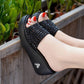 Wedge Heel Sandals and Slippers Ladies Outer Wear Muffin Platform High Heels Black Sequins Comfortable Thick Bottom Fish Mouth Slippers